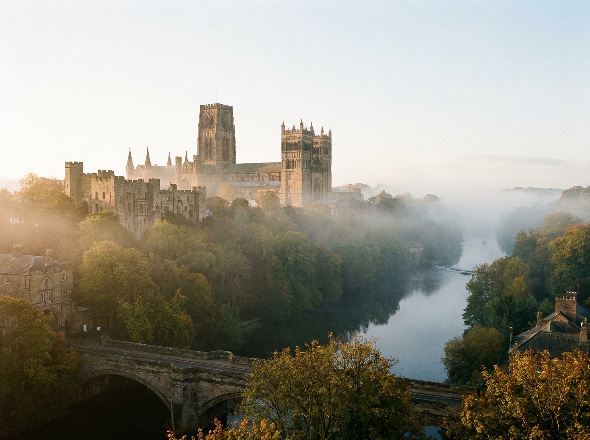 Durham Cathedral rising above the River Wear