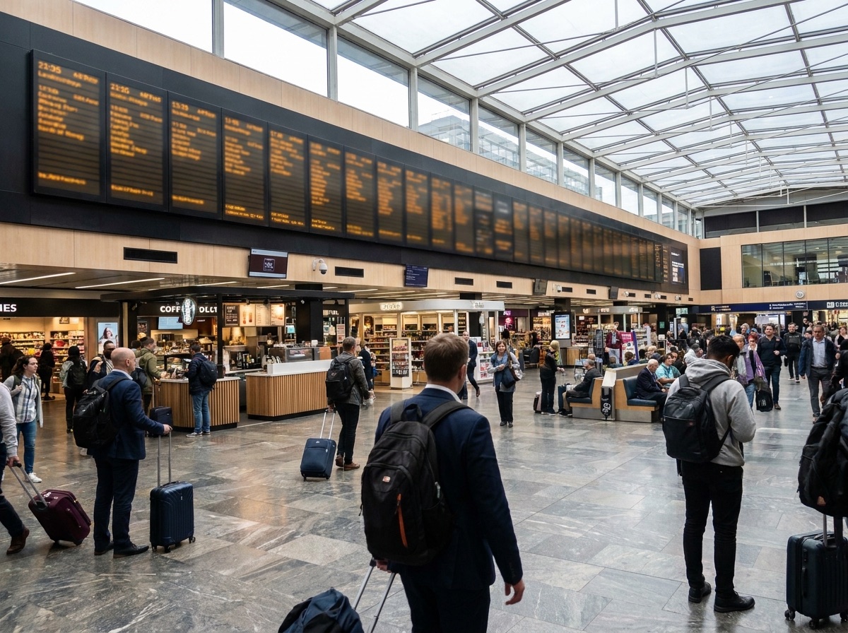 London Euston station concourse
